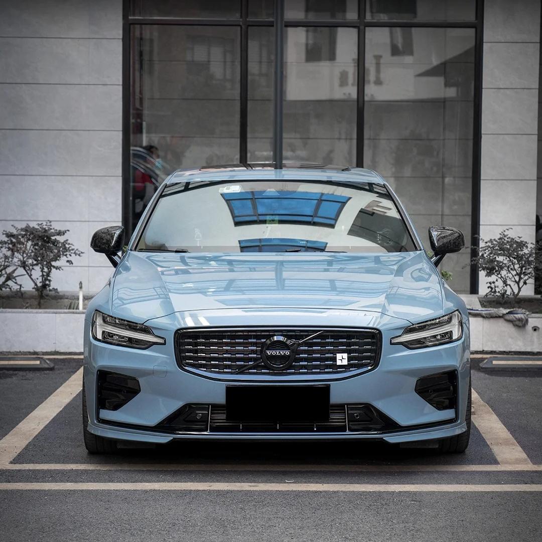 Gloss Hazy Blue Car Vinyl Wrap PET 