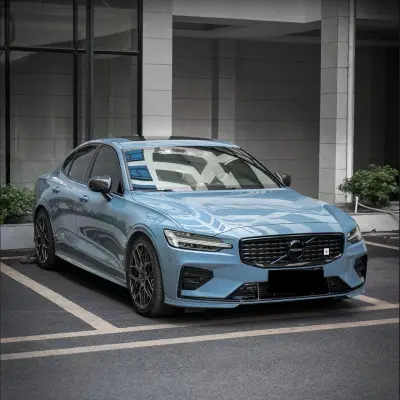 Gloss Hazy Blue Car Vinyl Wrap PET 02