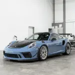 Gloss Hazy Blue Car Vinyl Wrap PET 