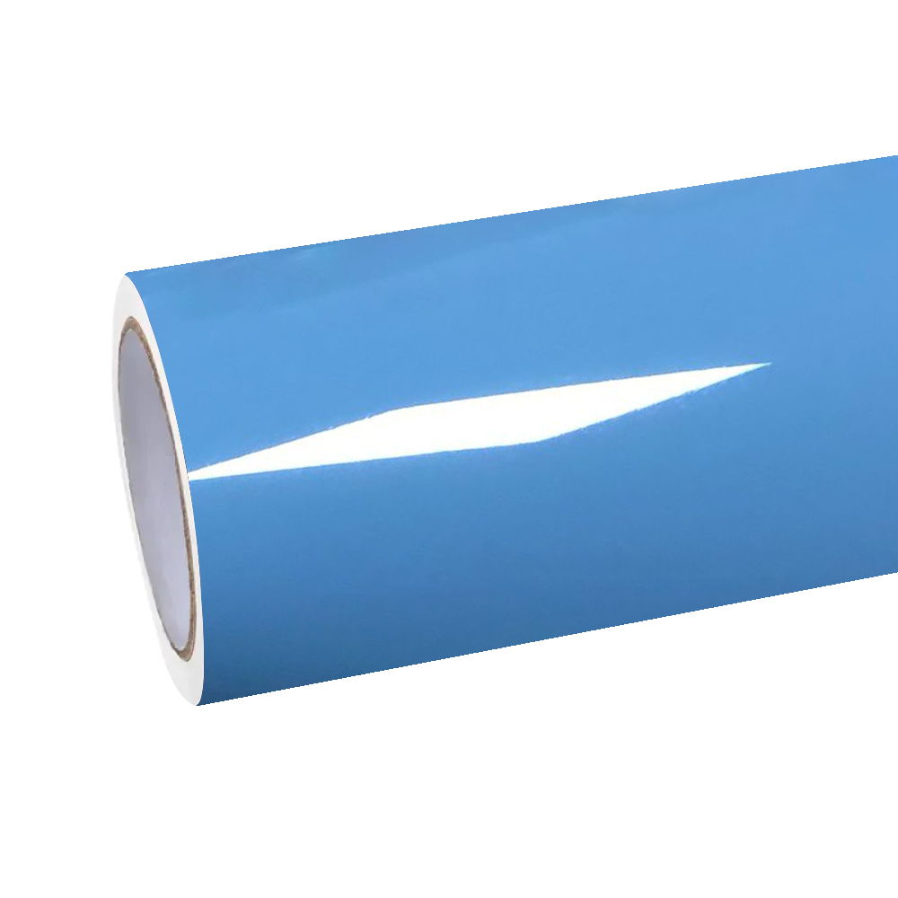 Gloss Hazy Blue Car Vinyl Wrap PET 