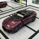 Gloss Metallic Plum Purple Car Vinyl Wrap PET
