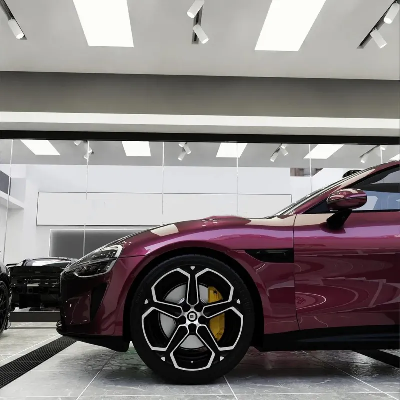 Gloss Metallic Plum Purple Car Vinyl Wrap PET