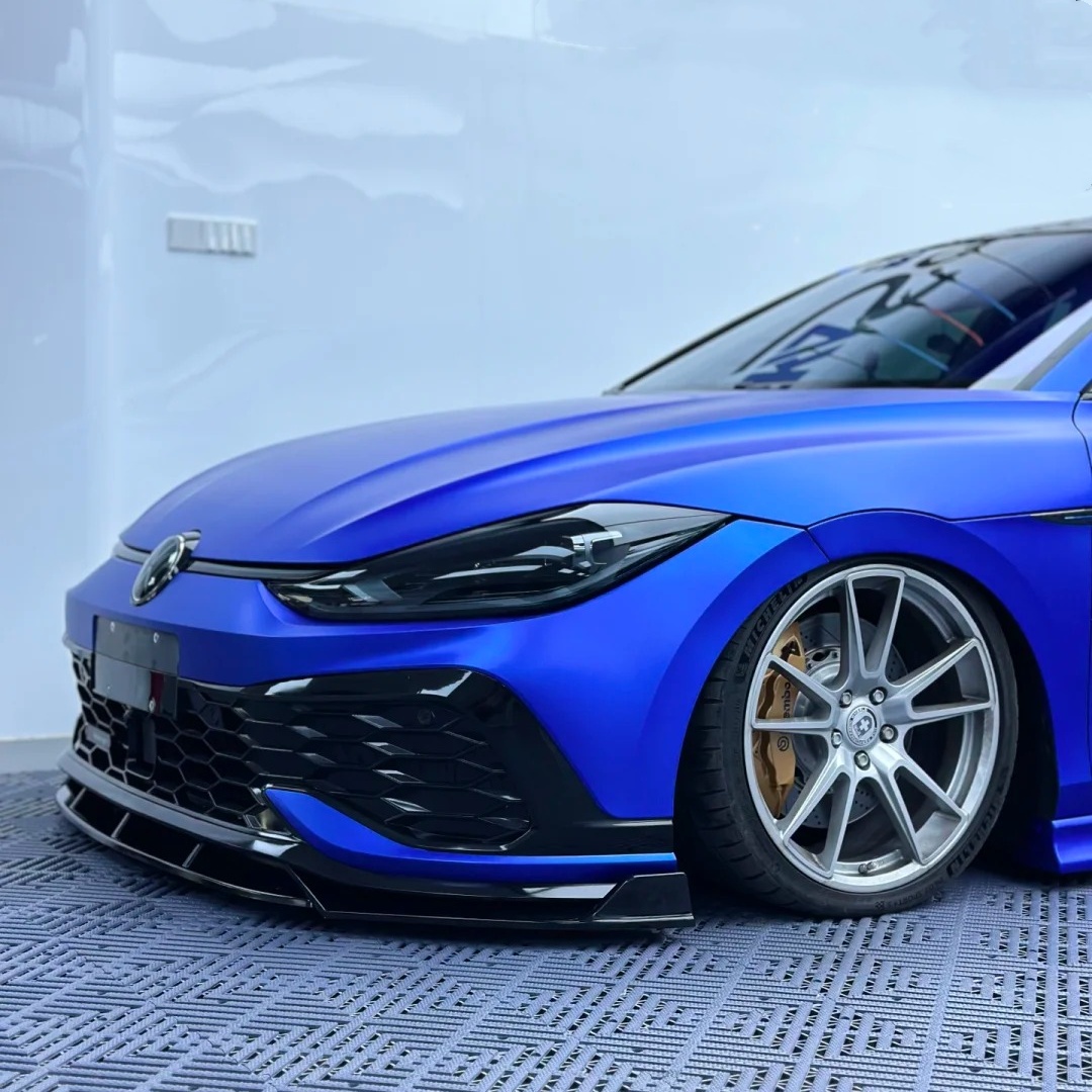 Satin Ceramic Blue Car Vinyl Wrap PET