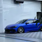 Satin Ceramic Blue Car Vinyl Wrap PET