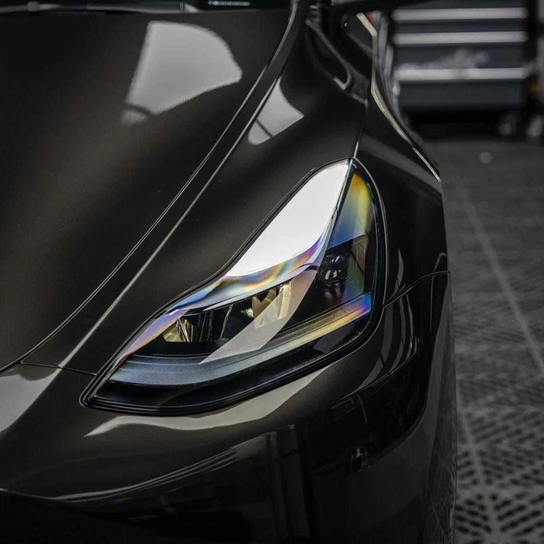 Gloss Liquid Metal Black Car Vinyl Wrap PET - Alukovinyl