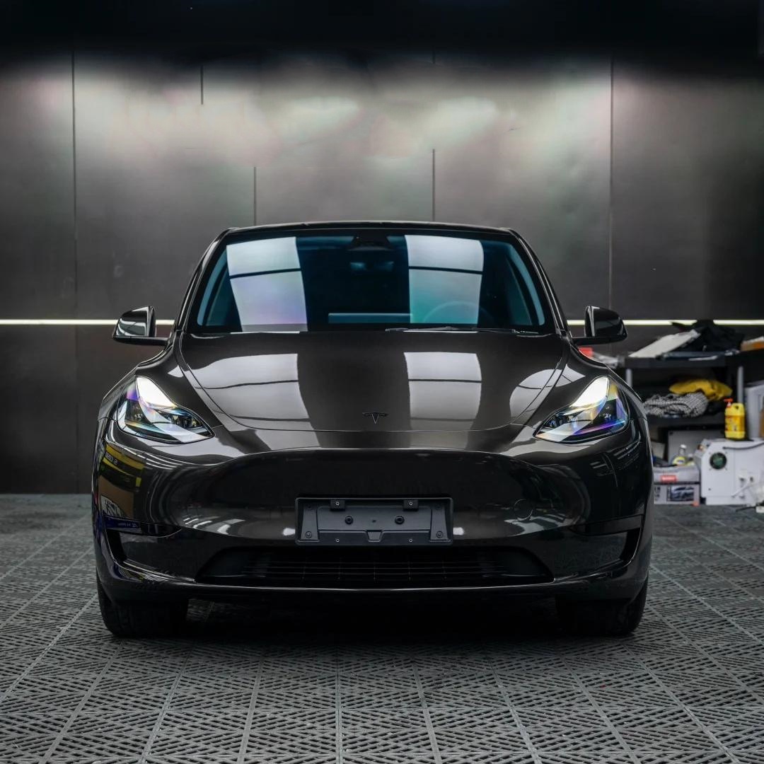 Gloss Liquid Metal Black Car Vinyl Wrap PET - Alukovinyl