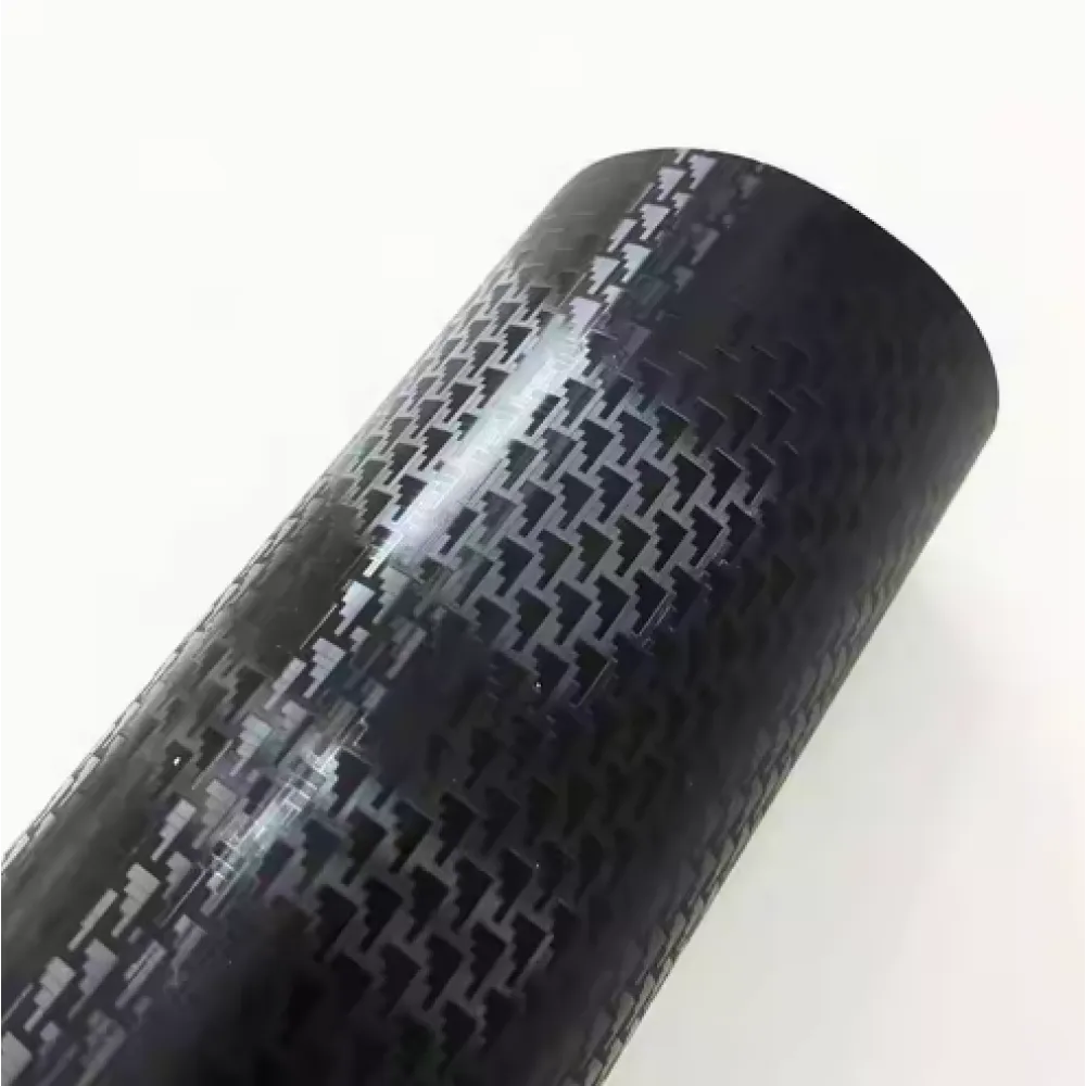 Matte Carbon Fiber Aircraft Black Car Vinyl Wrap PET