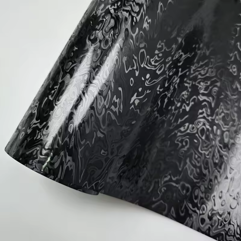 Matte Carbon Fiber Meta Cosmic Black Car Vinyl Wrap PET