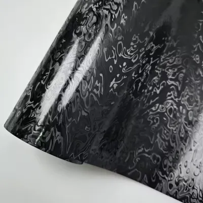 Matte Carbon Fiber Meta Cosmic Black Car Vinyl Wrap PET 01