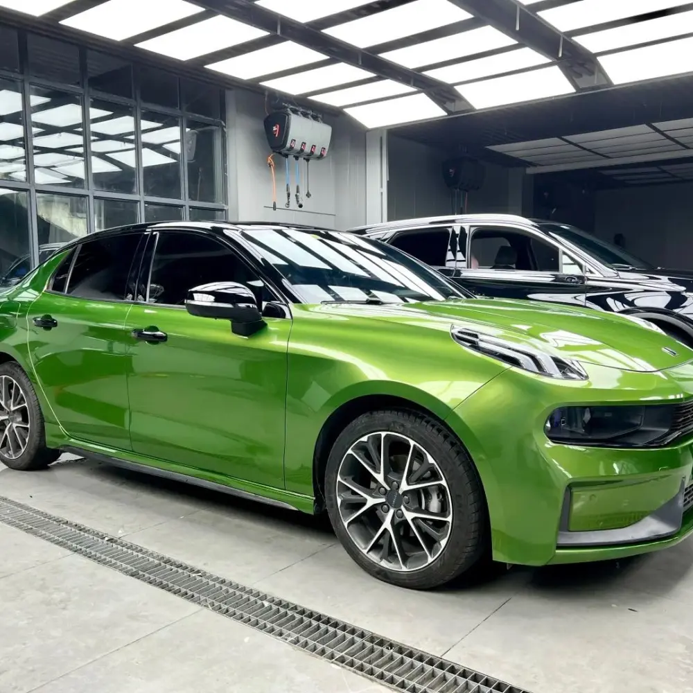 Gloss Metallic Mamba Green Car Vinyl Wrap