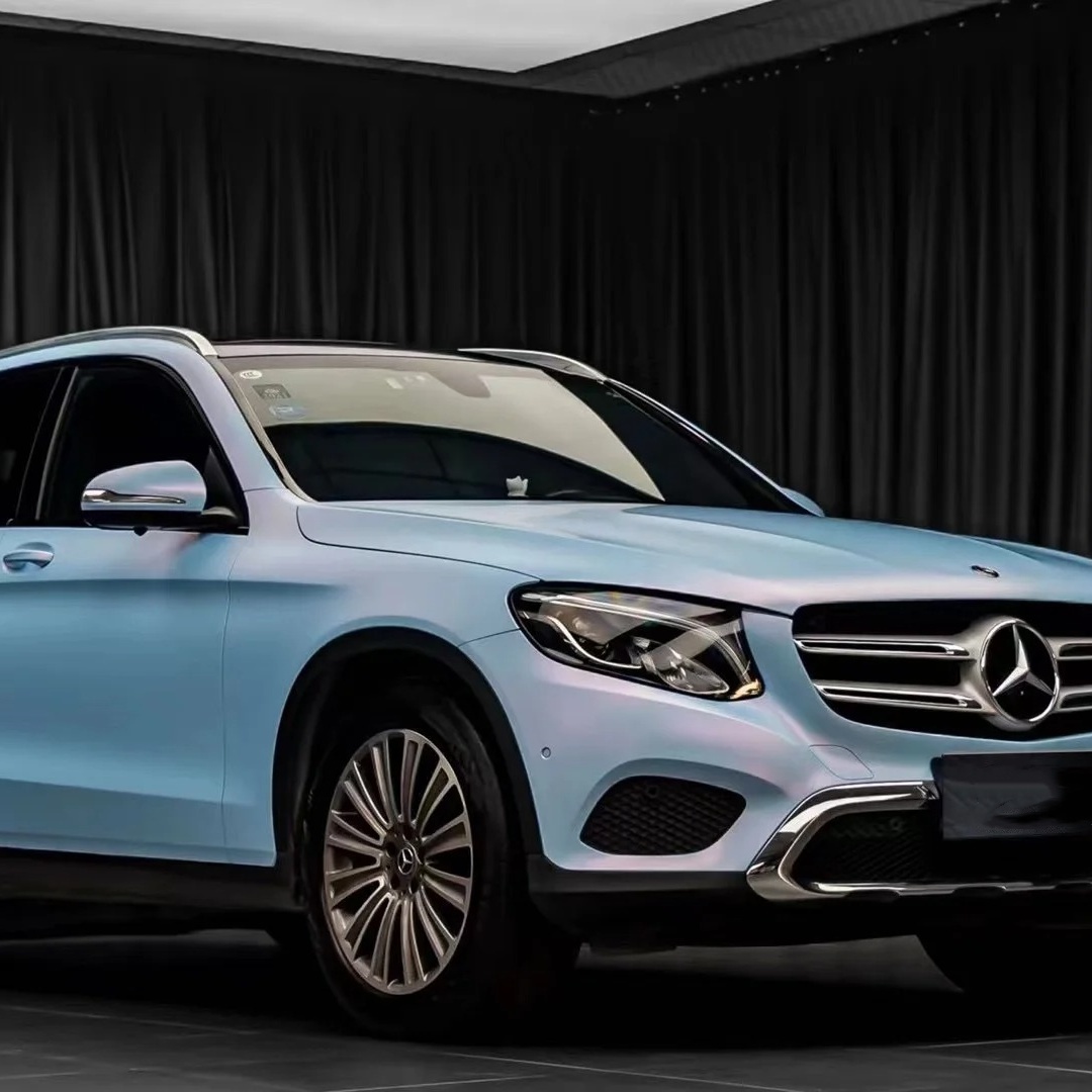 Matte Chameleon Pink Blue Car Vinyl Wrap PET