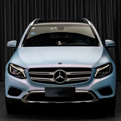 Matte Chameleon Pink Blue Car Vinyl Wrap PET 02