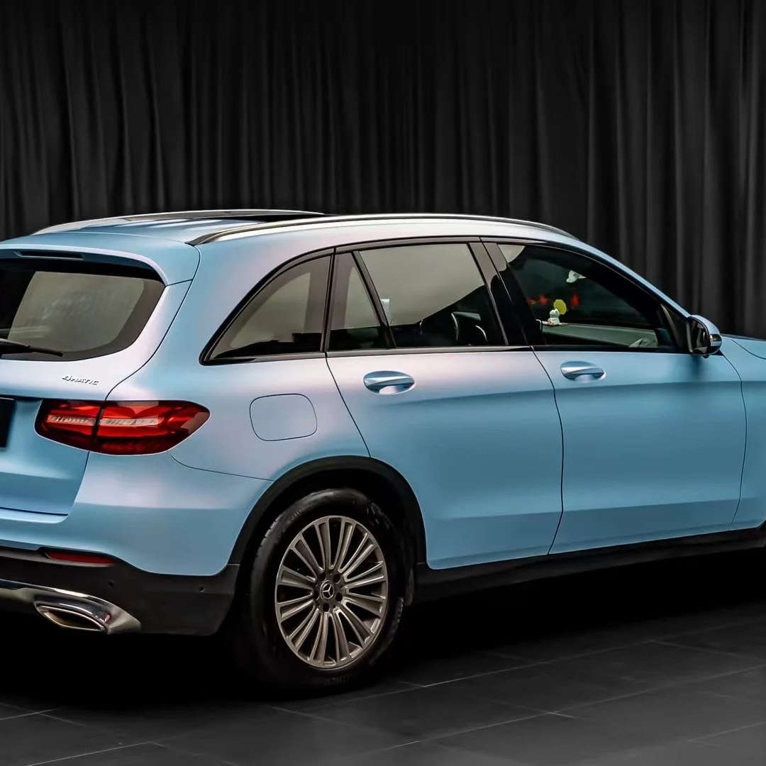 Matte Chameleon Pink Blue Car Vinyl Wrap PET