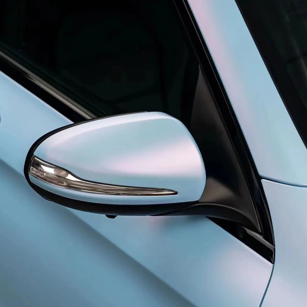 Matte Chameleon Pink Blue Car Vinyl Wrap PET