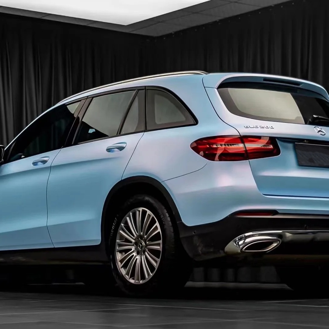 Matte Chameleon Pink Blue Car Vinyl Wrap PET