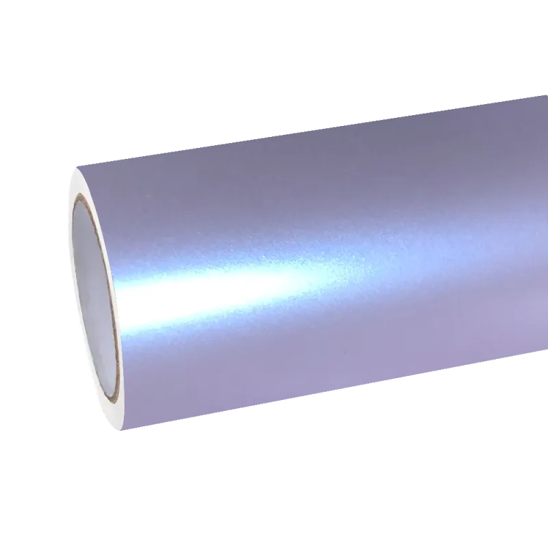Matte Metallic Silver Purple Car Vinyl Wrap PET