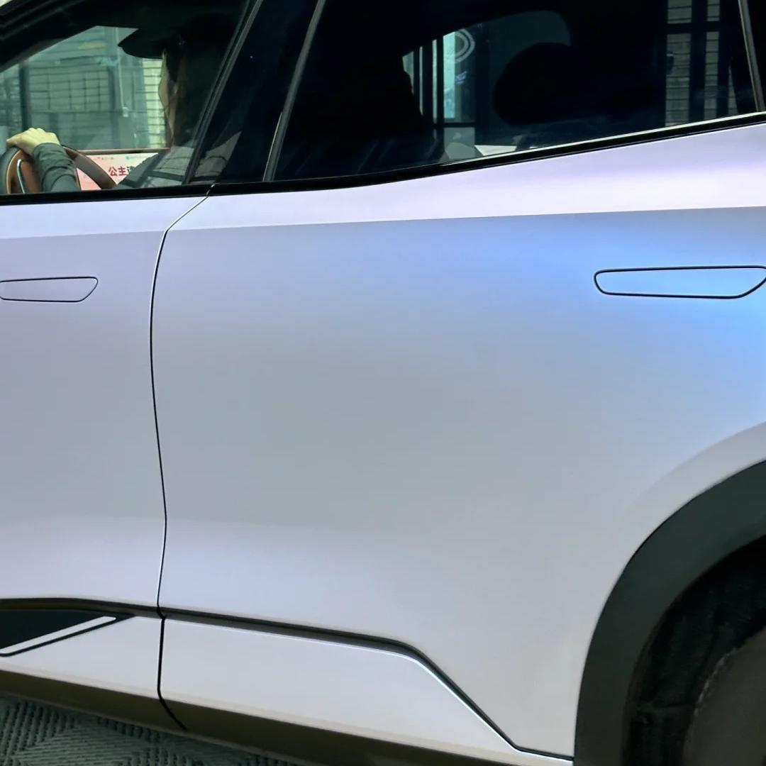 Matte Metallic Silver Purple Car Vinyl Wrap PET