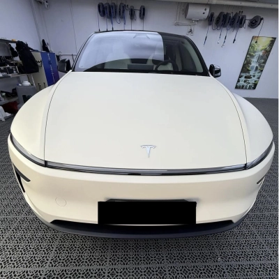 Ultimate Flat Pepper White Car Vinyl Wrap PET 02