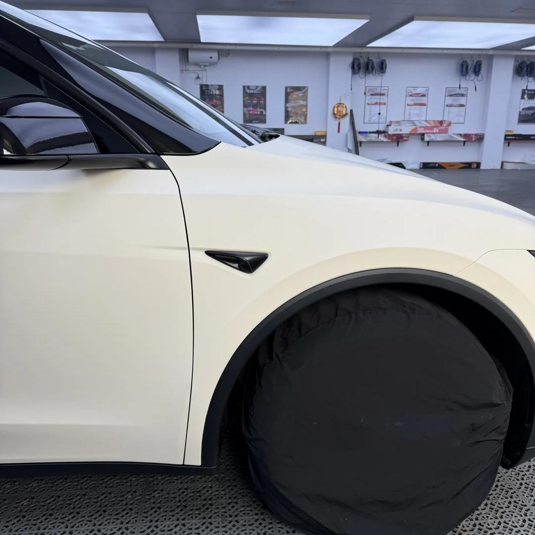 Ultimate Flat Pepper White Car Vinyl Wrap PET
