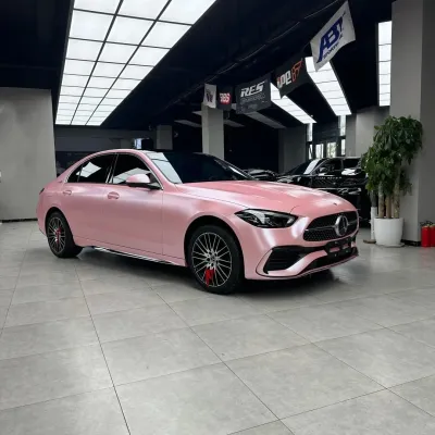 Matte Metallic Pearl Pink Car Vinyl Wrap 02