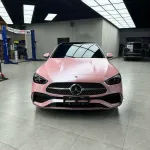 Matte Metallic Pearl Pink Car Vinyl Wrap PET