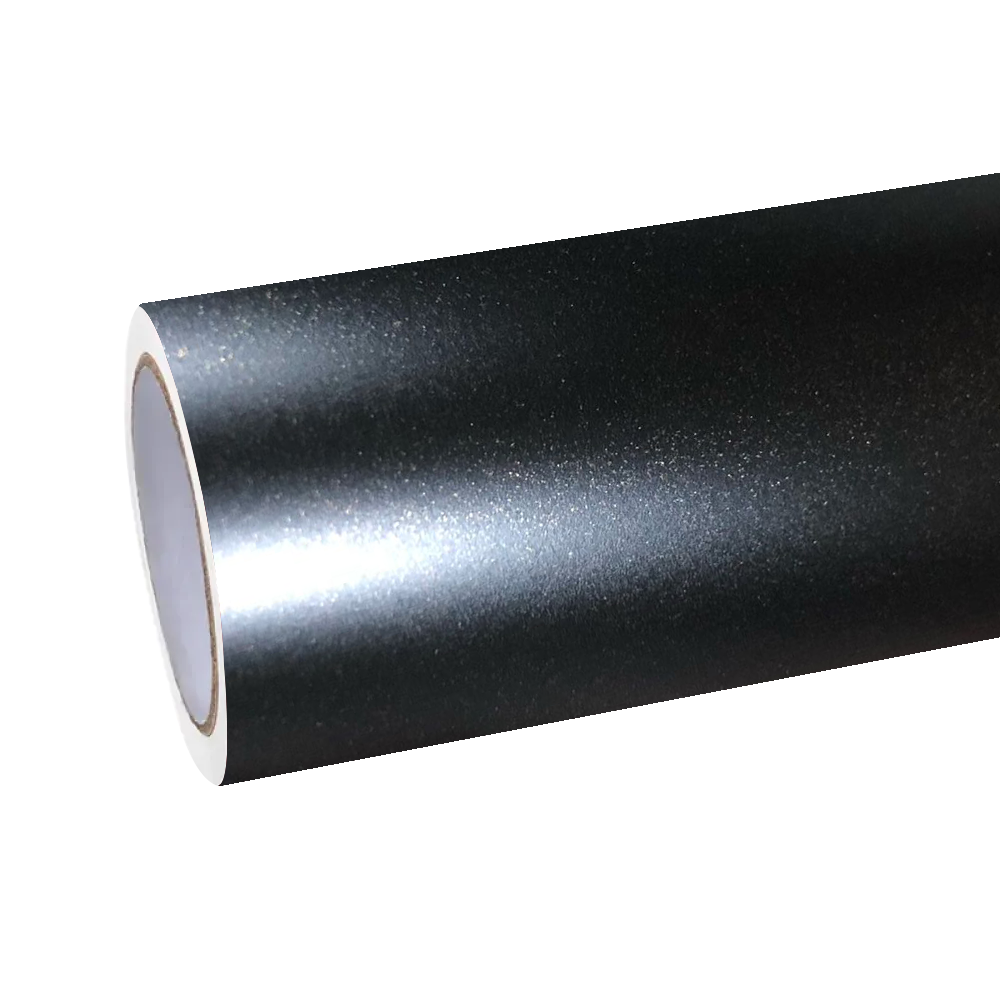 Matte Metallic Satin Gold Dust Black Car Vinyl Wrap PET