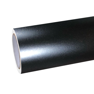Matte Metallic Satin Gold Dust Black Car Vinyl Wrap PET 01