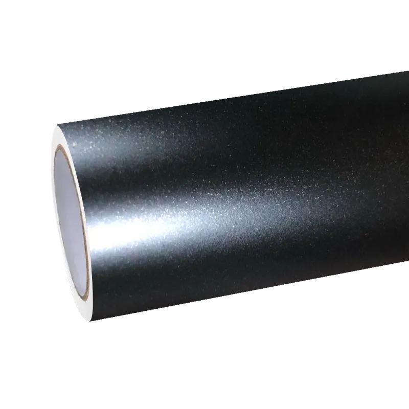Matte Metallic Satin Gold Dust Black Car Vinyl Wrap PET