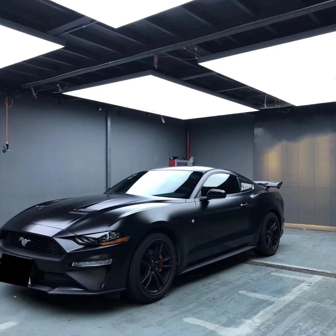 Matte Metallic Satin Gold Dust Black Car Vinyl Wrap PET