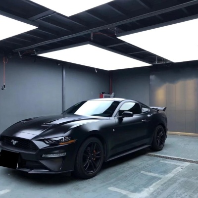 Matte Metallic Satin Gold Dust Black Car Vinyl Wrap PET 02