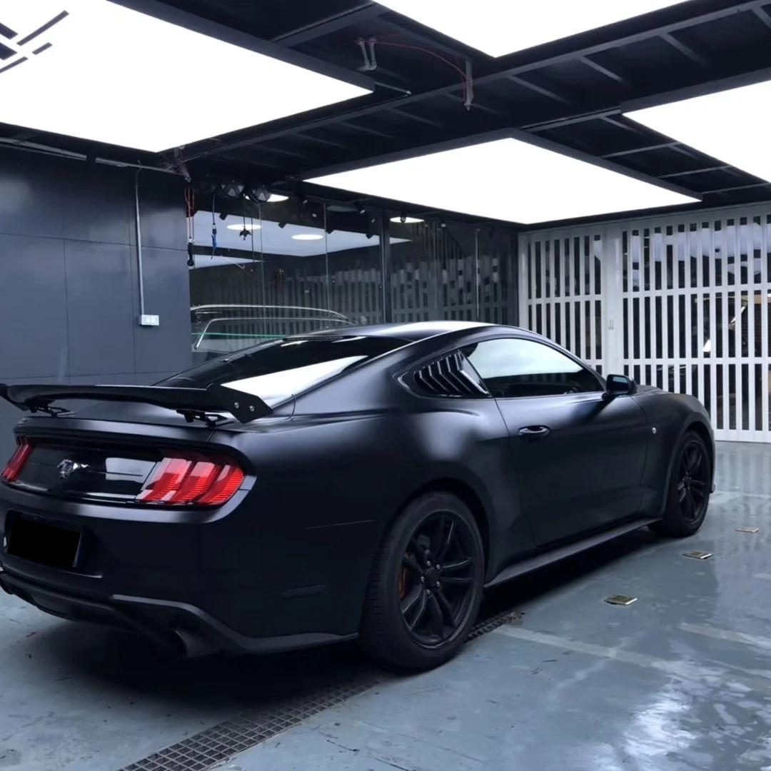 Matte Metallic Satin Gold Dust Black Car Vinyl Wrap PET