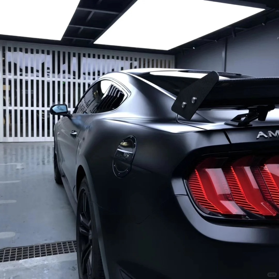 Matte Metallic Satin Gold Dust Black Car Vinyl Wrap PET