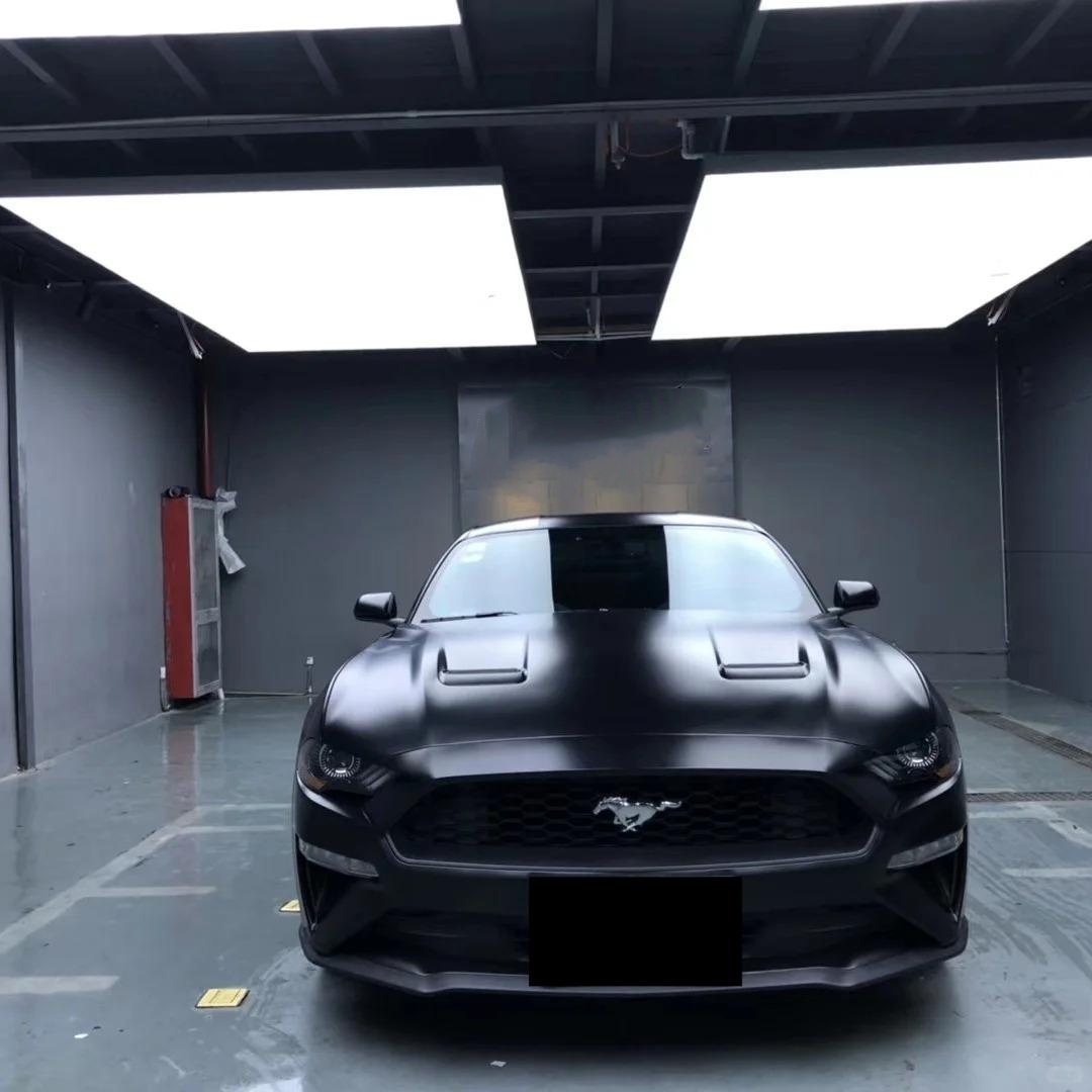 Matte Metallic Satin Gold Dust Black Car Vinyl Wrap PET