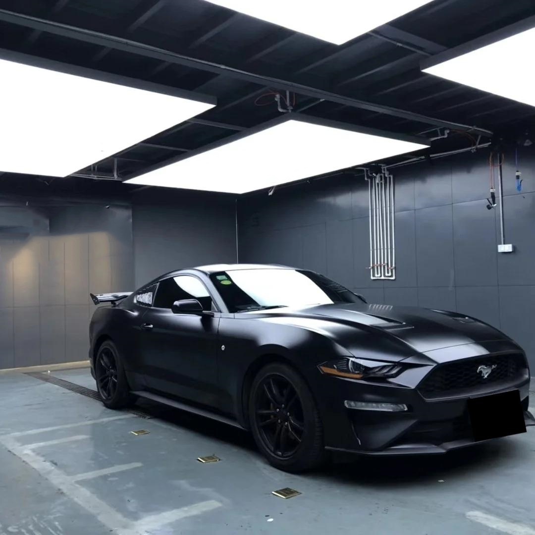 Matte Metallic Satin Gold Dust Black Car Vinyl Wrap PET