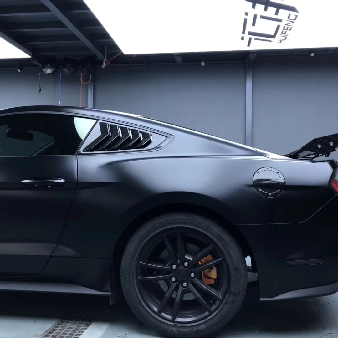 Matte Metallic Satin Gold Dust Black Car Vinyl Wrap PET