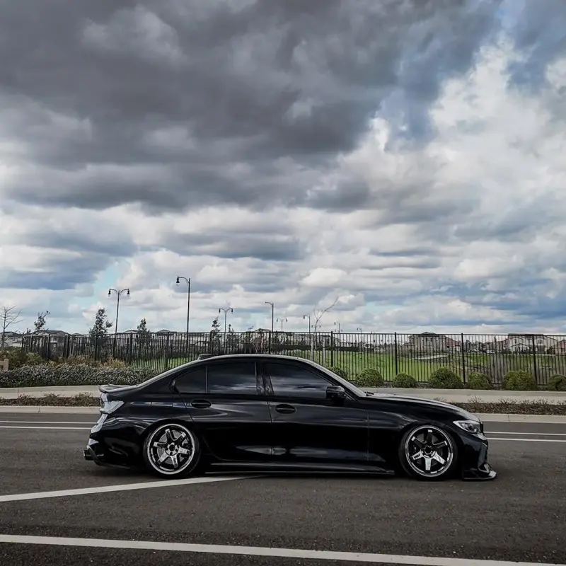 Super Glossy Piano Black Car Vinyl Wrap Porsche BMW PET 