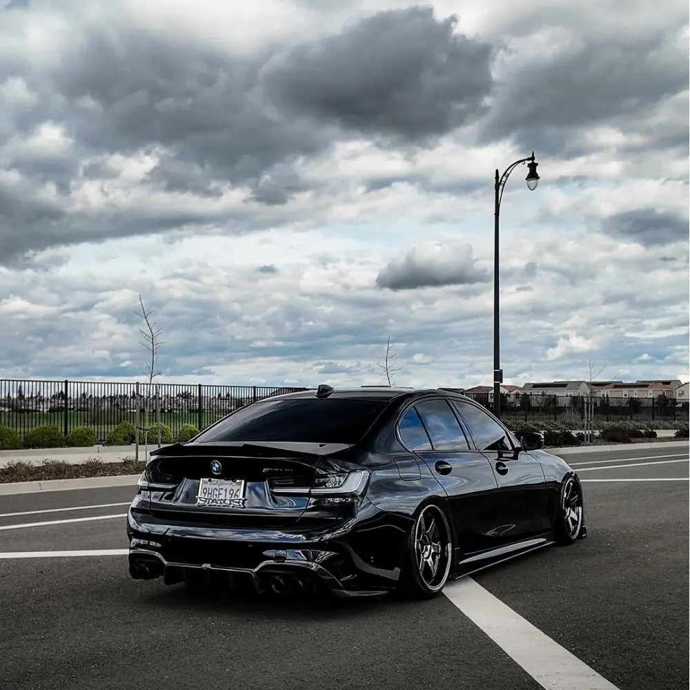 Super Glossy Piano Black Car Vinyl Wrap Porsche BMW PET 