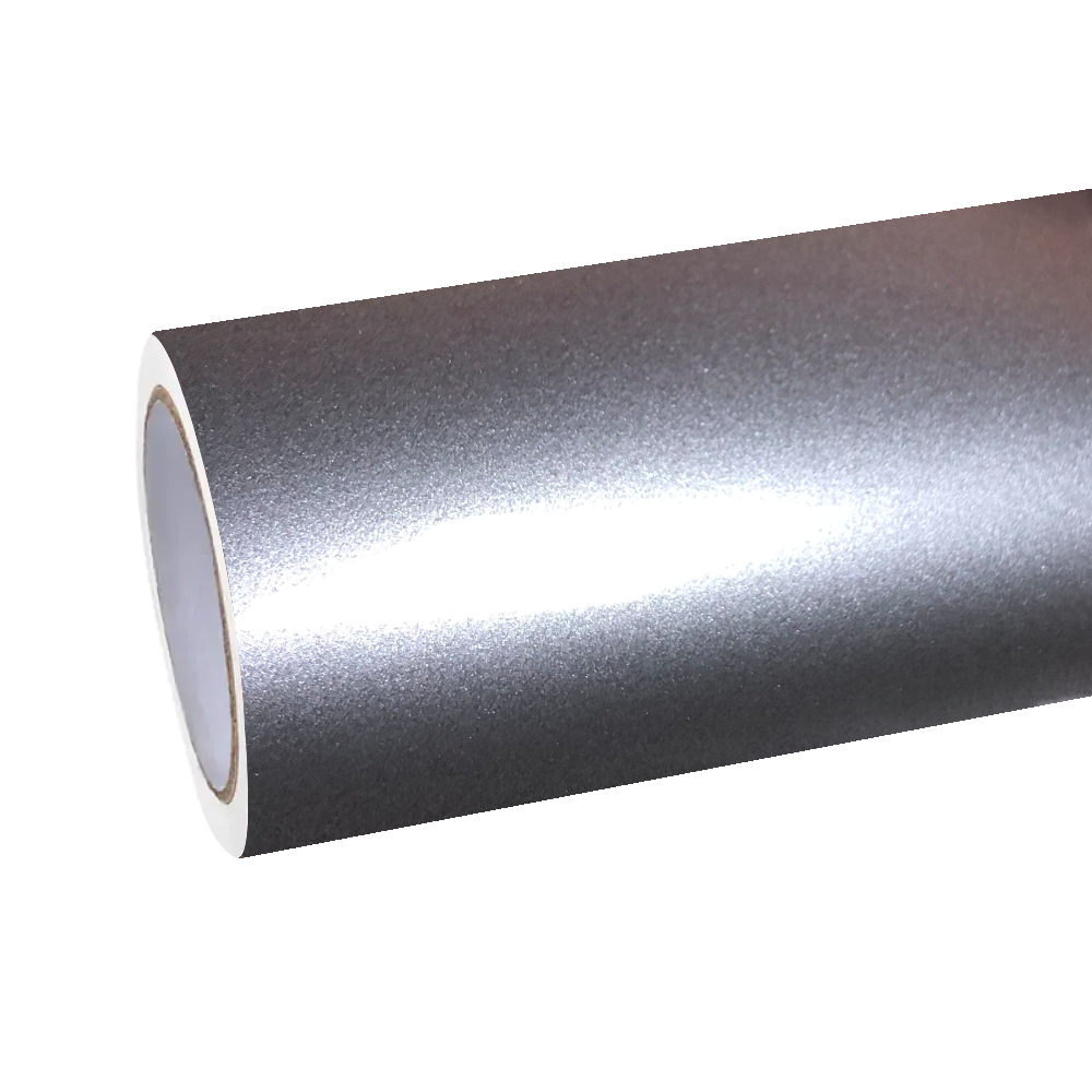 Gloss Metallic Combat Grey Car Vinyl Wrap PET