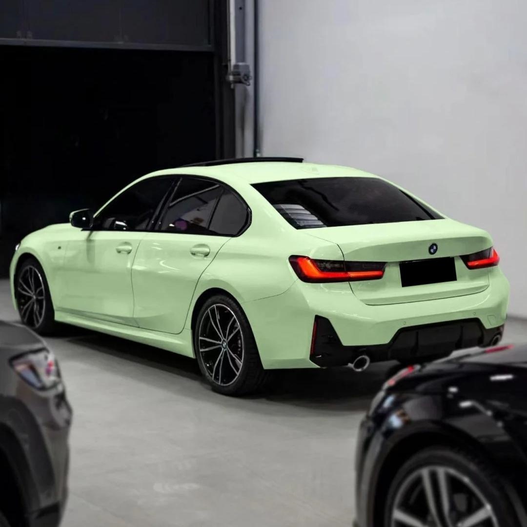 Gloss Sage Green Car Vinyl Wrap PET