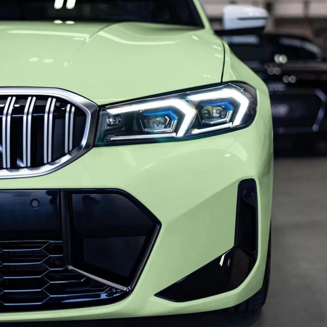 Gloss Sage Green Car Vinyl Wrap PET