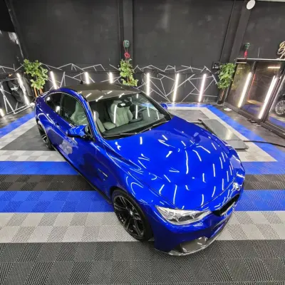 Gloss Metallic Ocean Deep Blue Car Vinyl Wrap PET 02