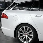 Glossy Shell White Car Vinyl Wrap Audi Tesla