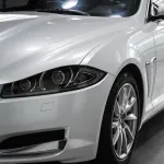 Glossy Shell White Car Vinyl Wrap Audi Tesla