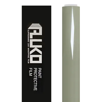 TPU Gloss Khaki Green Car Vinyl Wrap 02