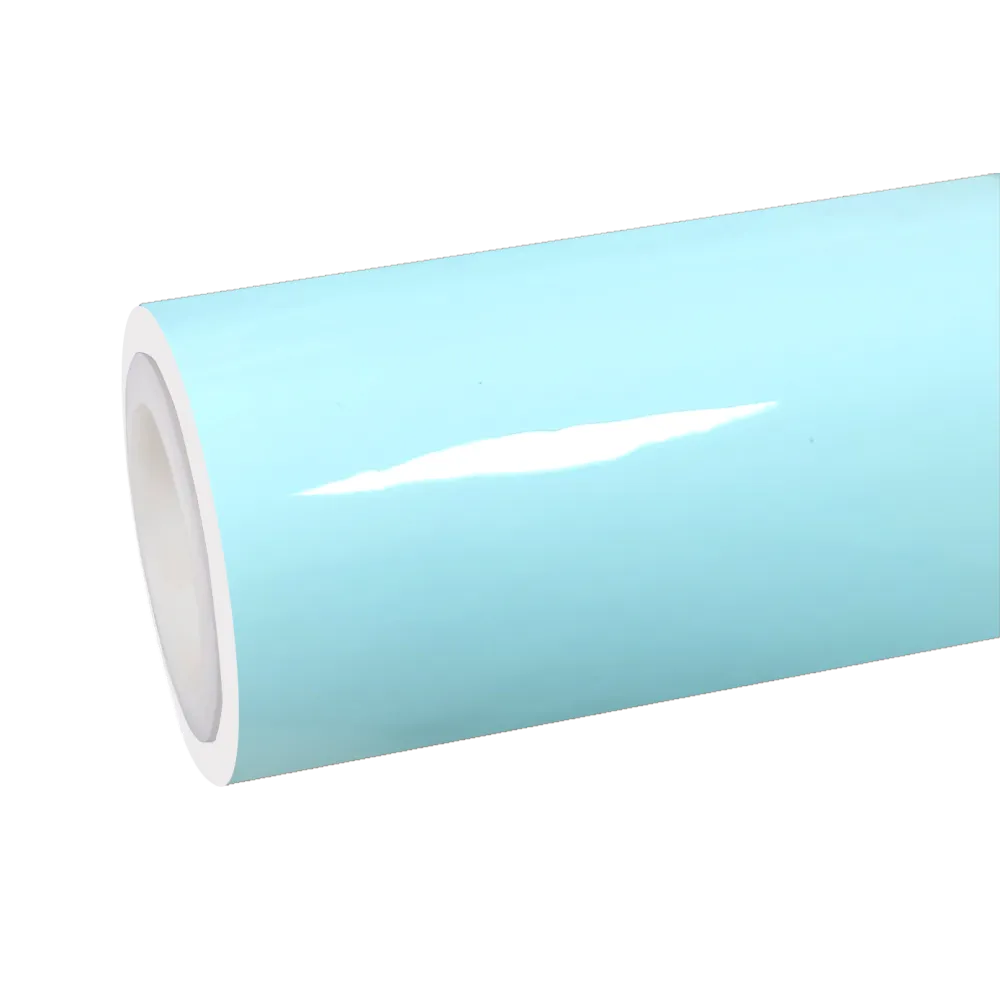 TPU Gloss Light Blue Car Vinyl Wrap Sale