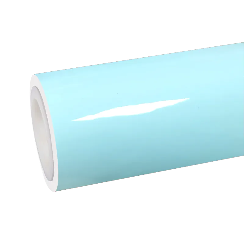 TPU Gloss Light Blue Car Vinyl Wrap Sale