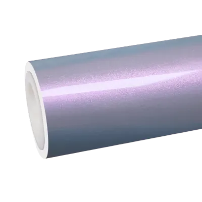 TPU Gloss Metallic Chameleon Pink Grey Car Vinyl Wrap 01
