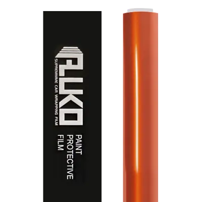TPU Gloss Metallic Fiery Orange Car Vinyl Wrap 02