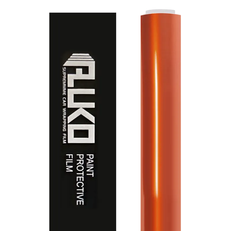 TPU Gloss Metallic Fiery Orange Paint Protection Film