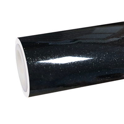 TPU Gloss Metallic Glitter Black Colored PPF Paint Protection Film 01